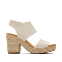 Majorca Rope Platform Sandal Natural Basket Weave - Side View