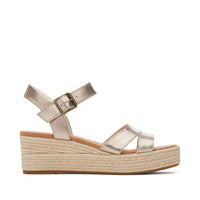 Audrey Wedge Sandal Gold Metallic - Side View