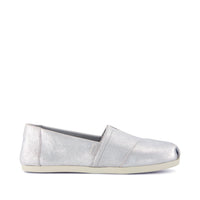Alpargata Classic Light Grey Metallic Suede - Side View