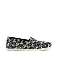 Alpargata Classic Black Embroidered Daisy Denim​ - Side View